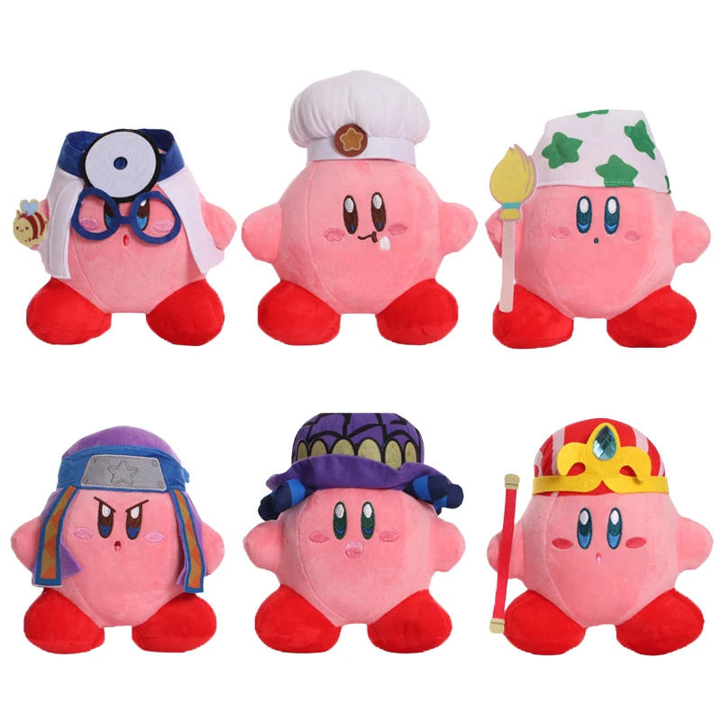 

18-22cm Star Kirby Plush Stuffed Toys Cute Soft Peluche Cartoon Anime Figures Dolls Children's Birthday Gifts Kawaii Xmas Decor