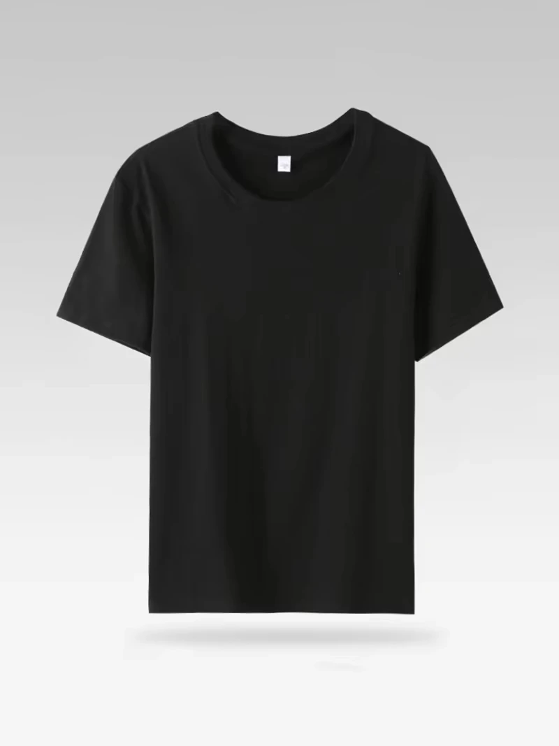 تي شيرت صيفي أساسي من القطن الخالص 100%، بلوزة بأكمام قصيرة، تي شيرت فضفاض 2025، تي شيرت أساسي أبيض كاجوال للفتيات والسيدات #3