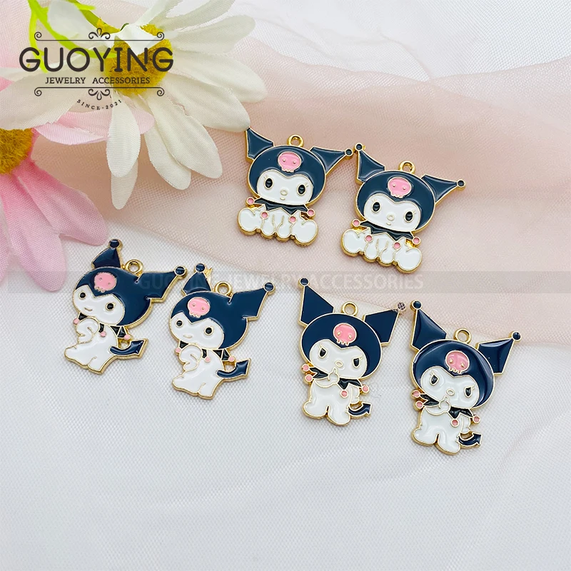 10pcs Alloy Drop Oil Pendant Earrings Charm Jewelry Accessories DIY Handmade Cartoon Animal Charms Jewelry Charms