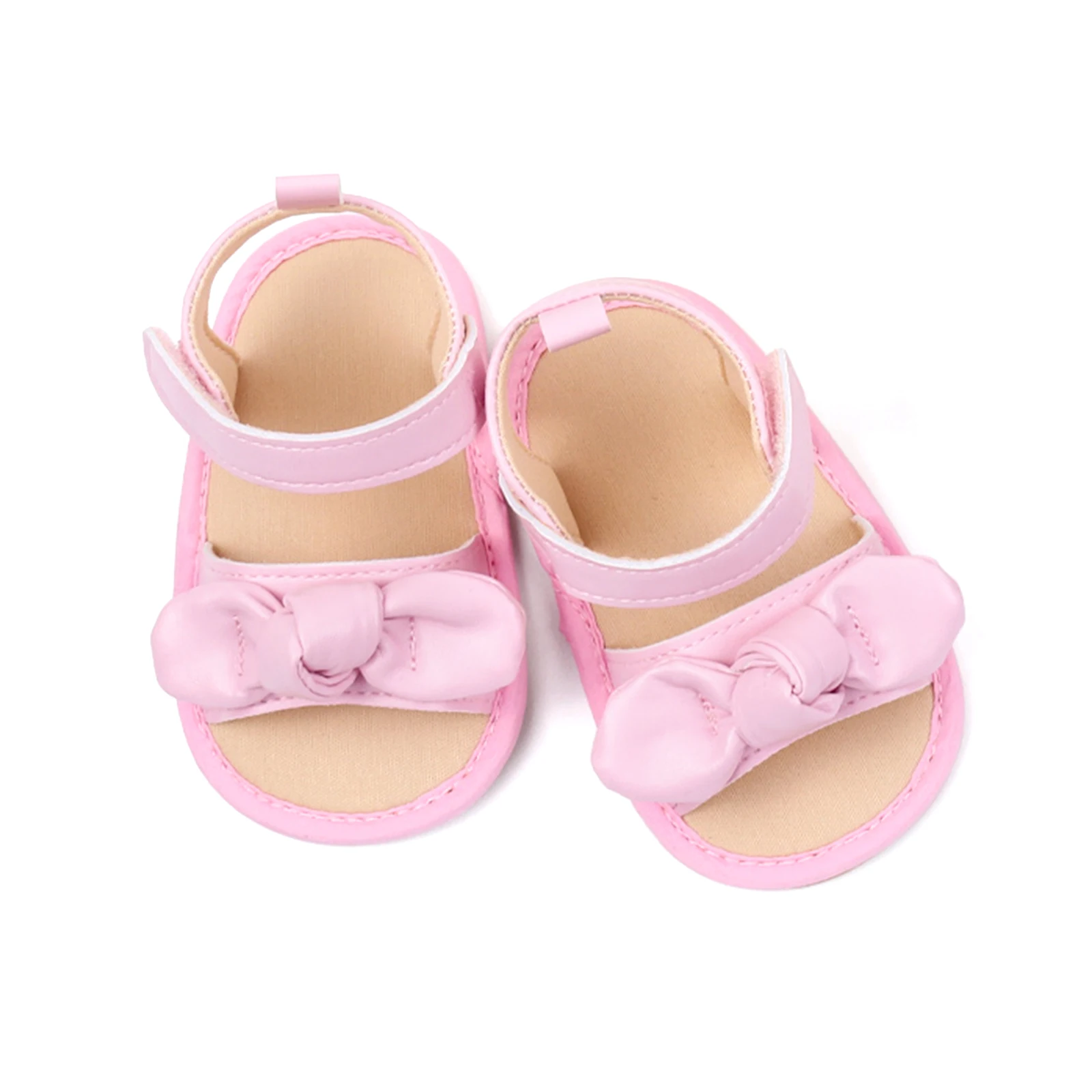 Baby Girls Summer Sandals Cute Knotted Bow Open Toe Anti-Slip Soft Sole Flats Walking Shoes for Toddler Newborn
