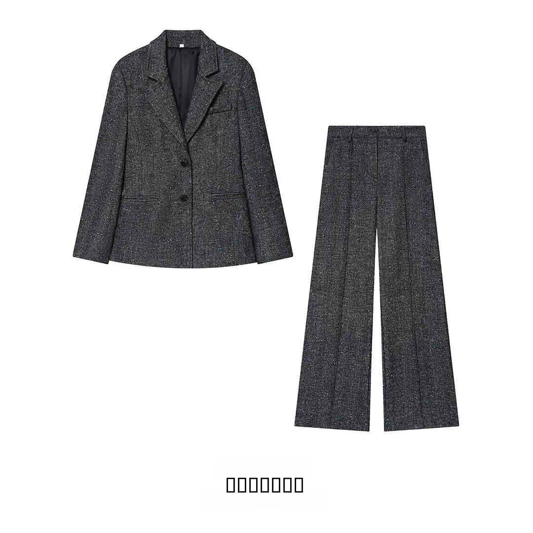 Kaslead nova mulher faion ort saia vento terno jaet calças compridas conjunto de duas peças outono inverno coleção europeu sle