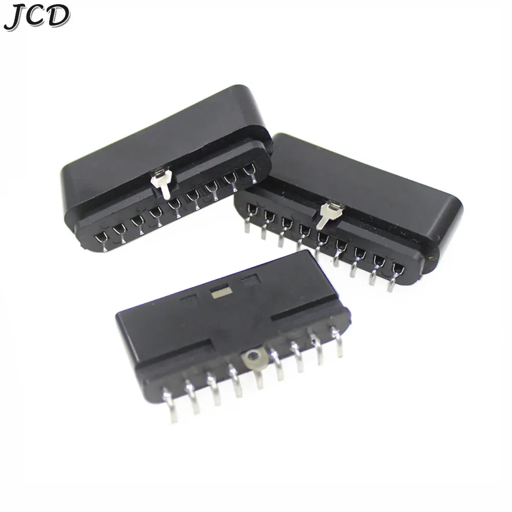 JCD 1pcs Replacement 9 Pin 90 180 degrees Female Male Connector Game Controller Socket Slot for PS2 Console