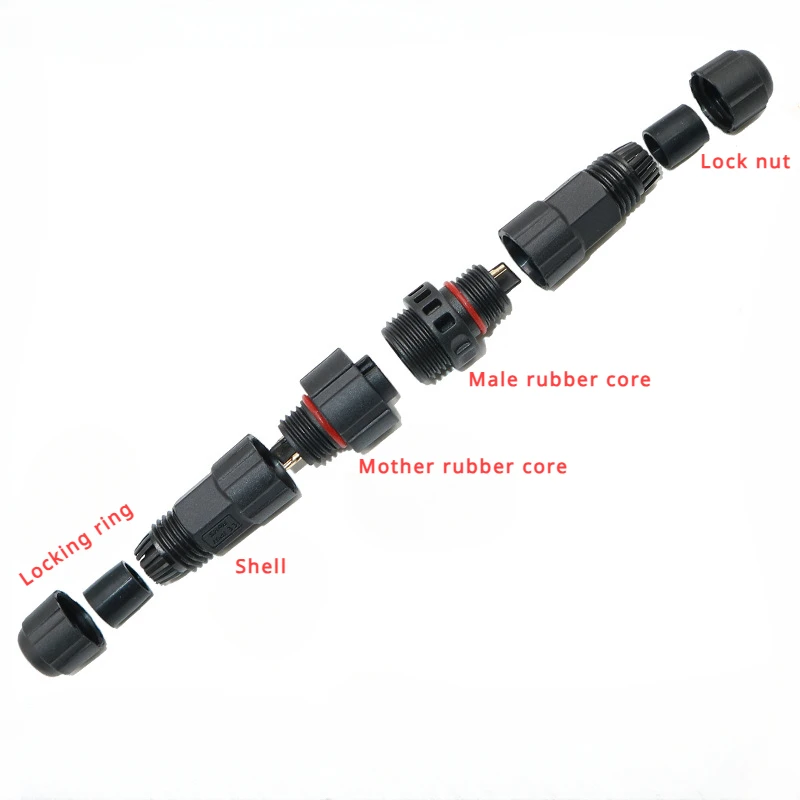 M16 waterproof connector 2-core/3-pin/4-hole/5p/6/7/8/9/10/11/12 male and female mating connectors