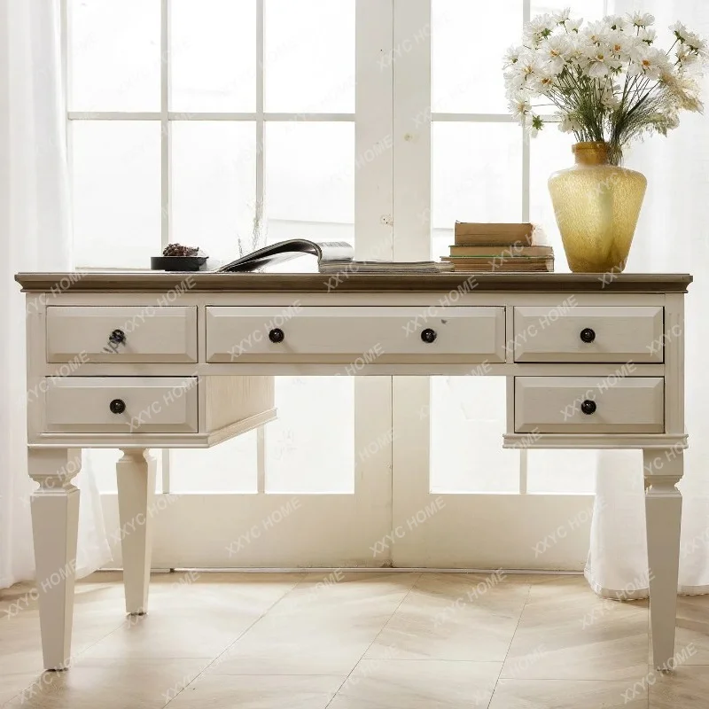 XX solid wood desk computer desk study writing desk small apartment full suite light luxury furniture