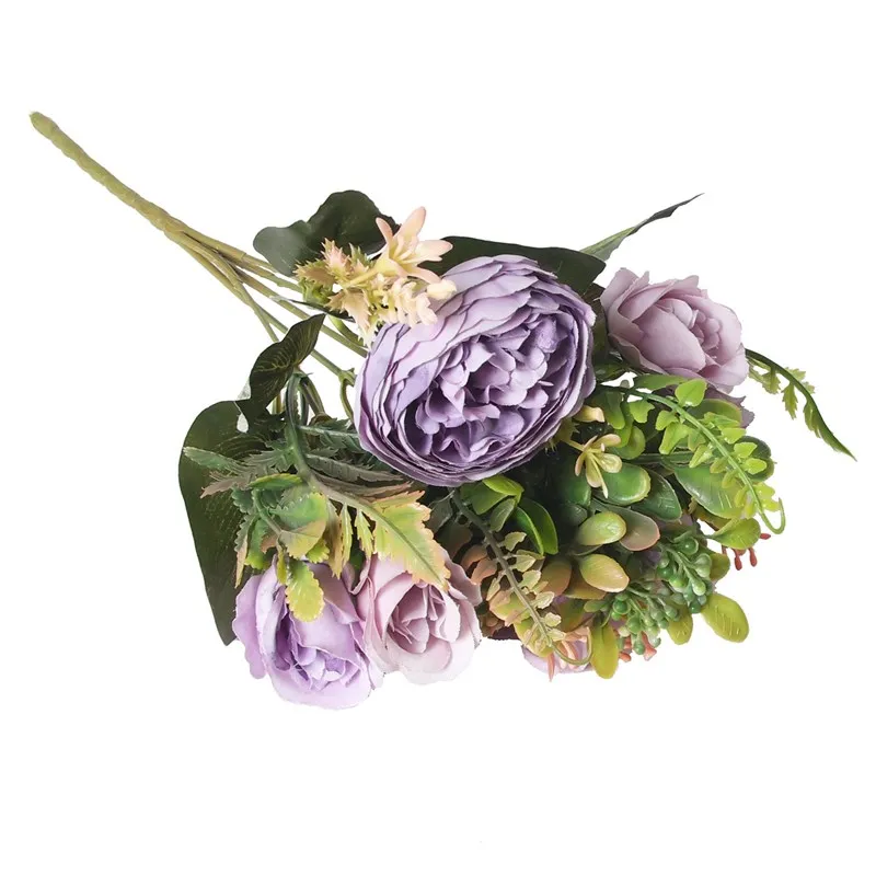 1/3 stücke Seide Rose Künstliche Blumen Hochzeit Hause Zimmer Festival Dekoration Gefälschte Blumenstrauß Handwerk Scrapbooking Kranz Liefert – Detail 5
