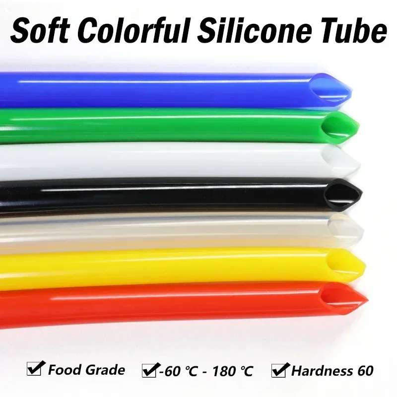 

Soft Colorful Silicone Tube Flexible Food Grade Rubber Hose Drink Pipe Water Tubing ID 1 2 3 4 5 6 7 8 9 10 12 14 16 18 20 25mm