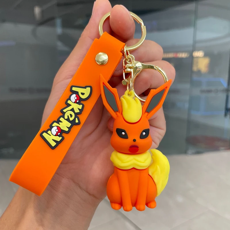 Pokémon Eevee Familie Schlüsselanhänger Cartoon Puppe Schultasche Anhänger Auto Schlüsselanhänger Anhänger kleines Geschenk