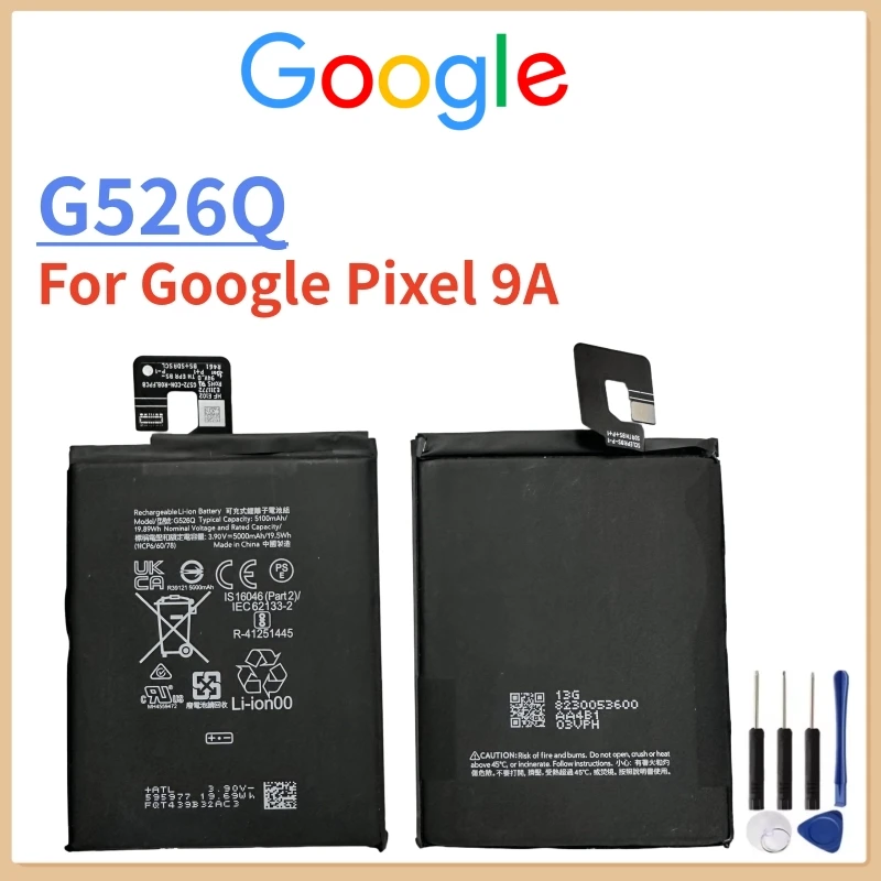 1-2 unidades de batería de repuesto G526Q para Google Pixel 9A / 9 A, 5100mAh, con herramientas gratis