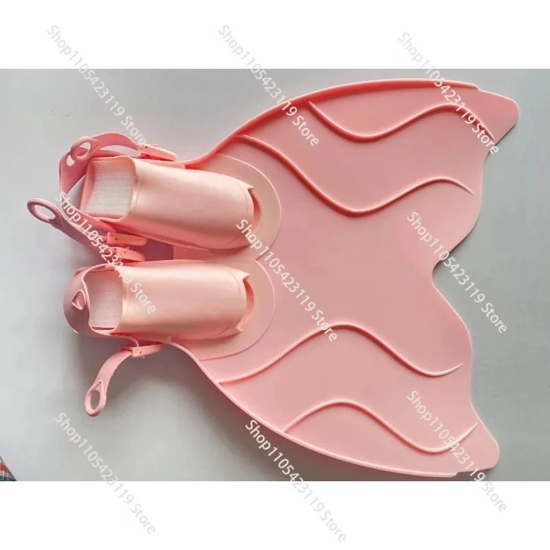 Mermaid Flippers Single Webbed Freediving Snorkeling Gear Adult Silicone Fish Tail 30 to 40 yards