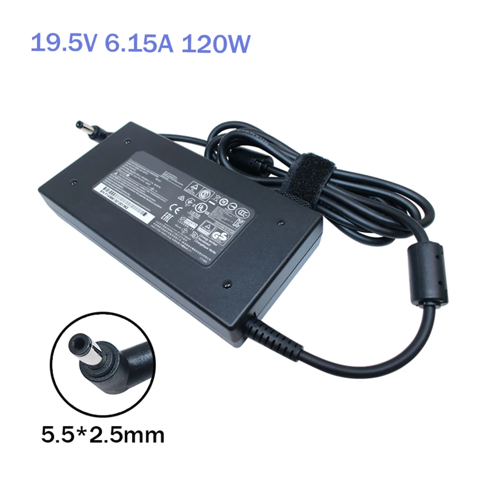 Slim 19.5V 6.15A laptop charger ac adapter for MSI FX620DX GE60 2OE 2PE 2PG Apache MS-16GA MS-16GC MS-16GF GE60H ADP-120MH D