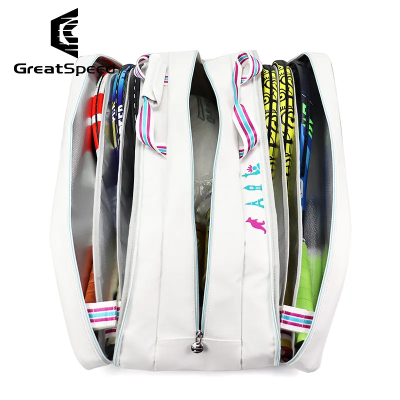 GreatSpeed Hard-shell Tennis Racquet Bag 6Pack 9Pack Large Capacity Squash Tennis Racket Backpack Shoe Compartment Tennis Bags view 5