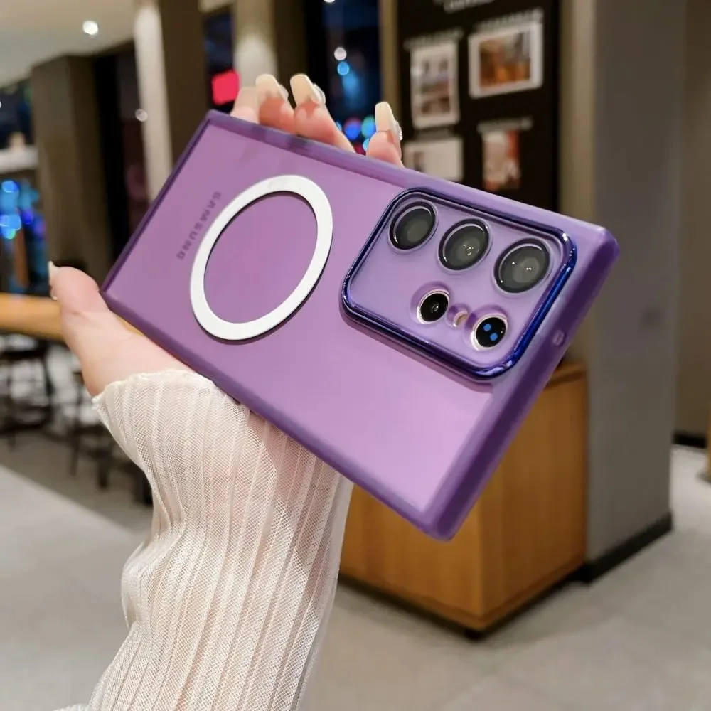 جراب هاتف لهاتف OPPO Reno 14F 14 Pro 12F 13F A17 A5 A9 A54S A53S غطاء شفاف فاخر من السيليكون المغناطيسي المقاوم للصدمات #3