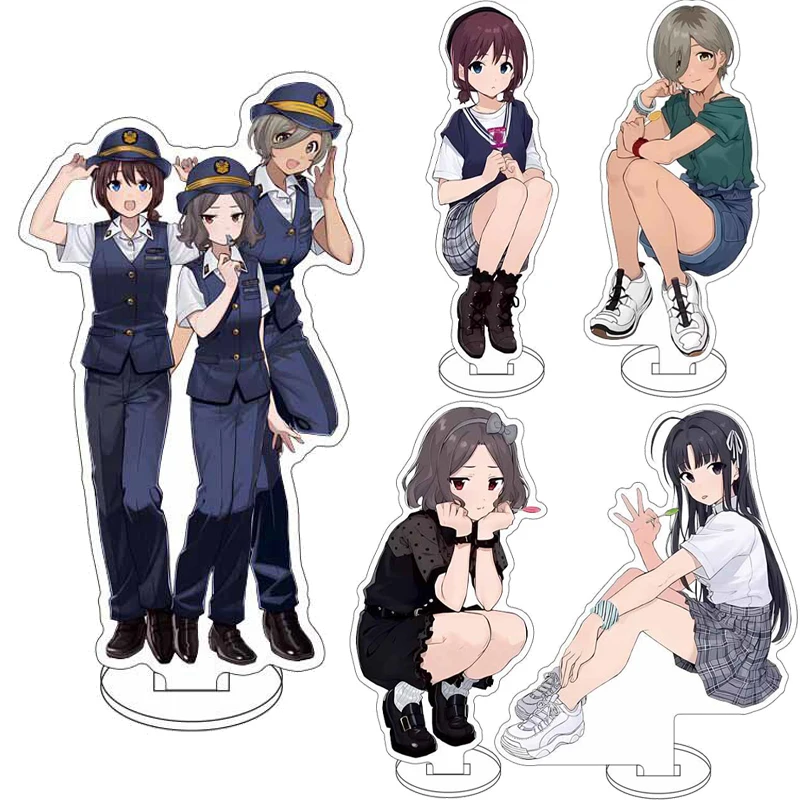 16CM Anime GIRLS BAND CRY Diamond Dust Figure Hina Rin Nana Ai Iseri Nina Awa Subaru Acrylic Stand Cos Ornaments Cute Gifts
