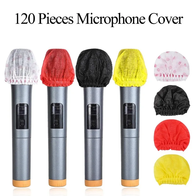 120 Disposable Microphone Sleeves, Non-woven Microphone Sleeves, Anti Spray Cover, Microphone Cover