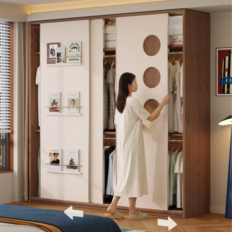 Japanes Style Luxury Wardrobes Hanging Clothes Wooden Organizer Wardrobe Closet Multiple Purpose Guarda Roupas Home Furniture