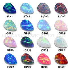 Opal Loose Lab Created Gemstone Pear Shape Flat Base Stone Cabochon Created Beads For Jewelry Making Colored gem