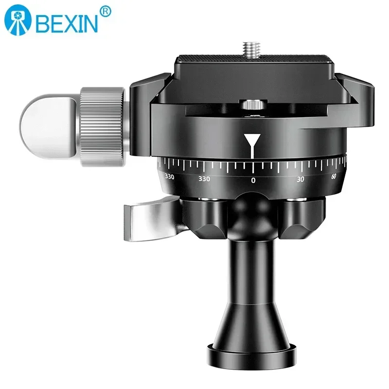 BEXIN SLR Camera Photography Aluminum Alloy Spherical Panoramic Mini Pan Tilt Accessories with Quick Release Plate