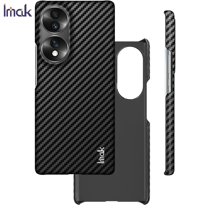 Honor70 90 Pro 5G IMAK Carbon Fiber Pattern Back Panel for Huawei Honor 70 Case Hard Matte PU Leather Cover Phone Honor 90 NX9