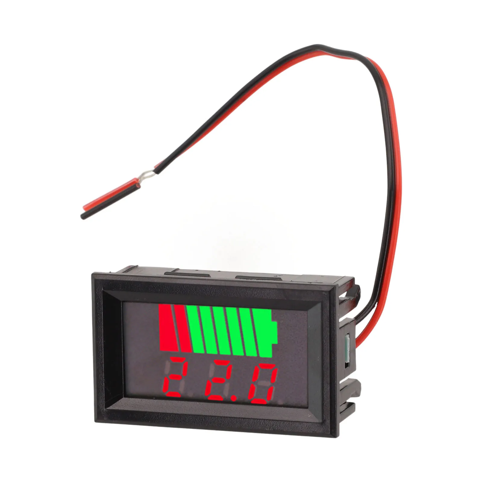 

12-72V Car Battery Charge Level Indicator Lithium Battery Capacity Meter Tester-=-= Digital Dual Display Power Voltage Meter