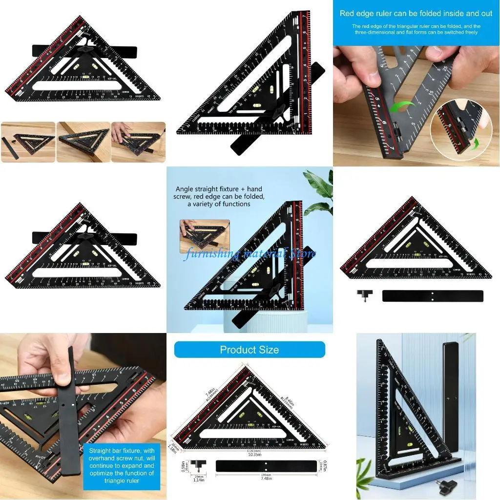 

Y5GD Foldable Triangles Square With Positioning Bar For Precise Drafting Measurement