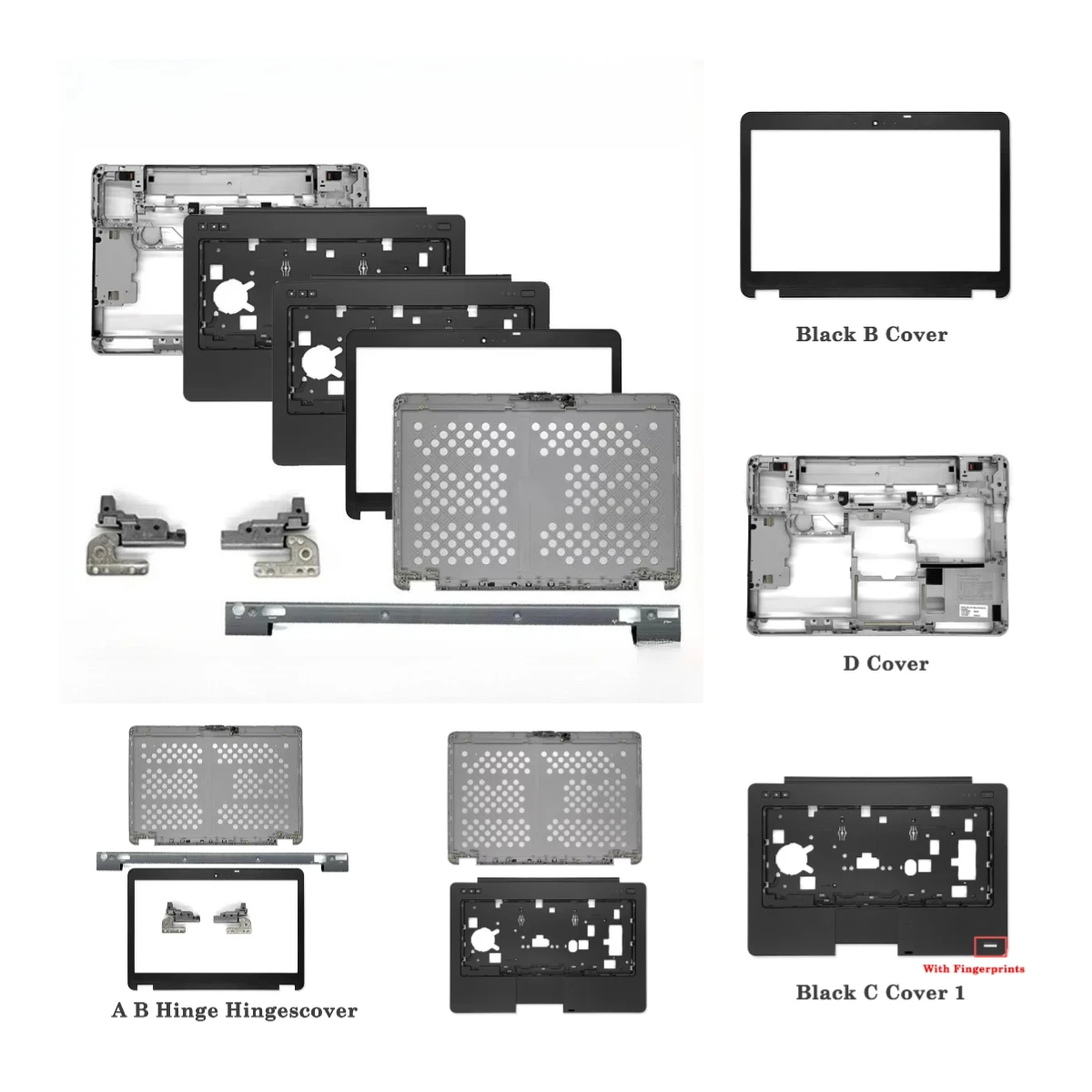

New For Latitude E6440 6440 laptop Black LCD Back Cover Front Bezel Keyboard Bezel Hinges cover Bottom Case