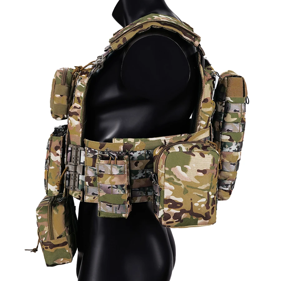 سترة متعددة الوظائف مقاومة للاهتراء قابلة للتنفس، سترة سريعة الفصل، معدات مموهة لنظام تمديد MOLLE #3