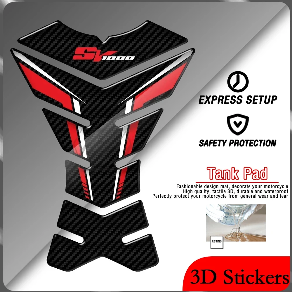 

For Suzuki SV1000 motorcycle 3D resin carbon fiber appearance fuel tank pad sticker kit