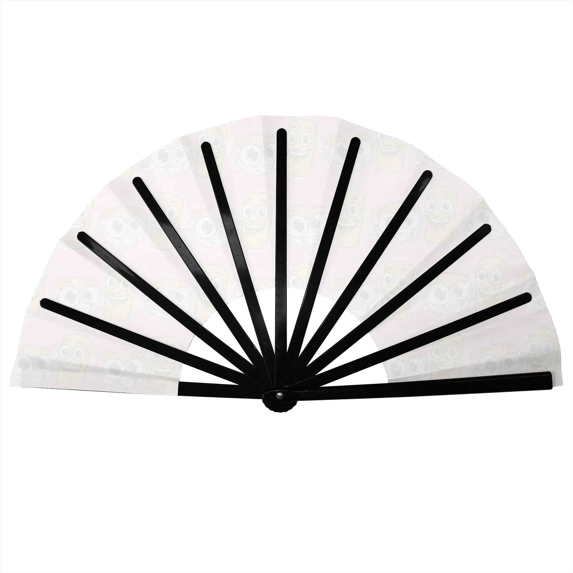 Customized Italian Brainrot Heavy Metal Cute Portable Pocket Fan  Polyester Folding Fan Chinese Dance Handheld Cooling Fans