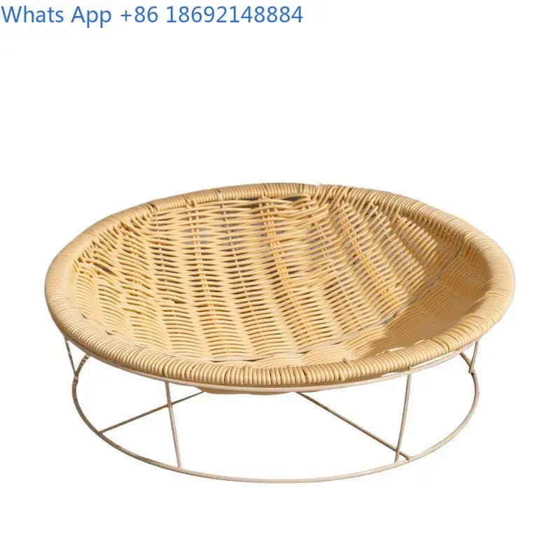 Cat Bed Lounger Summer Wicker Style Cradle All Season Washable Cooling Mat for Cats