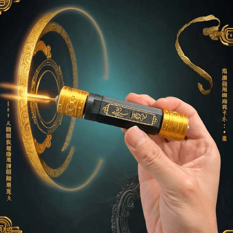 3D Print Black Myth Golden Cudgel Fidget Spinner Multi playability Slider Ratchet Gyro Rotating Push Block EDC Decompression Toy