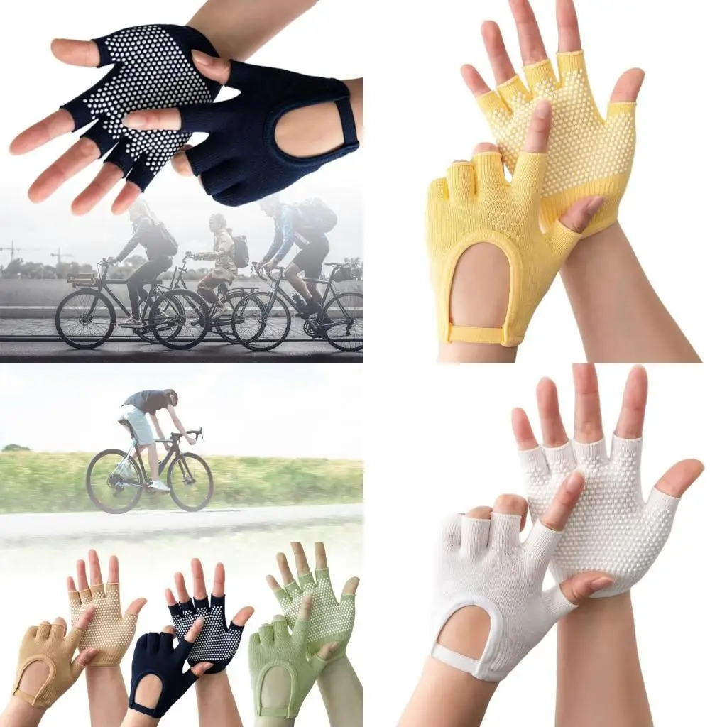 Y1UC 1 Pair Silicones Antislip Glove Five Finger Glove Fitness Exercise Glove Workout Glove Weightliftings Glove Man Women