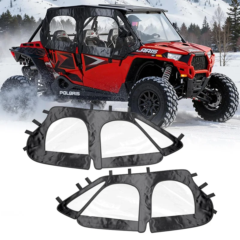 UTV Cab Enclosure Soft Upper Doors Side Door Windows Weather Protection Soft Door Kit For Polaris 2014-2023 RZR XP 4 1000