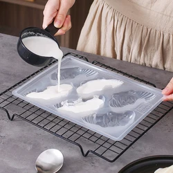 1pcs Fish Mold 3D Koi Fish Shape Plastic Cake Chocolate Jelly Mould DIY Soap Handmade Sugarcraft Mold Baking Molds