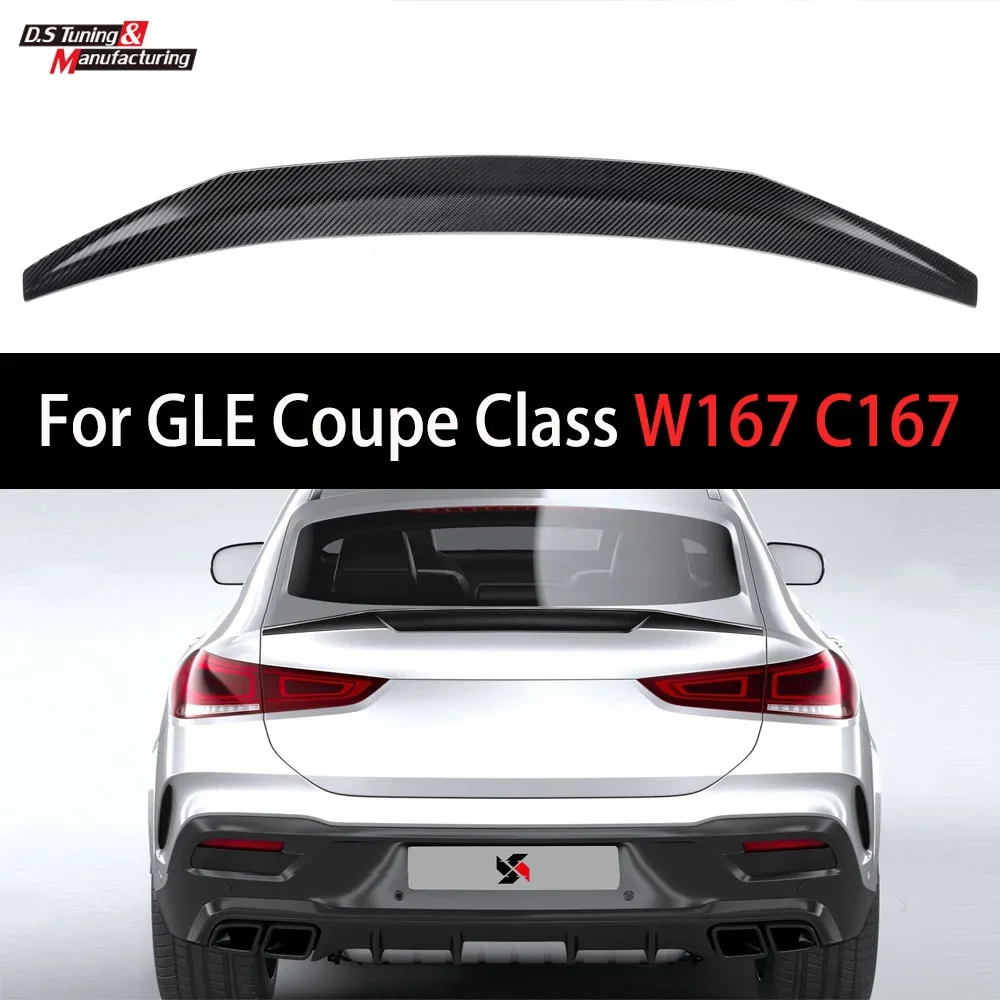 

Spoiler Wings For Mercedes GLE Coupe Class W167 C167 GLE350 450 500e Dry Carbon Fiber Car Styling Rear Trunk Boot Lid Lips Tail