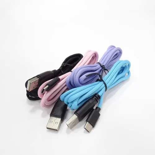 Imagen 1 del producto Cable USB Paracord de 1 pieza, interfaz tipo c, Cable de carga de datos para ratón G Pro, teclado inalámbrico G Pro X, muy suave