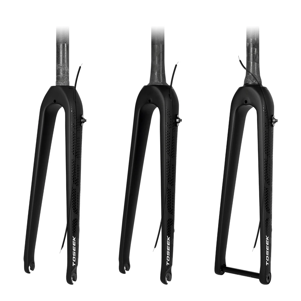 

TOSEEK Carbon Fiber Bicycle Front Fork with Full Internal Wiring and Disc Brake