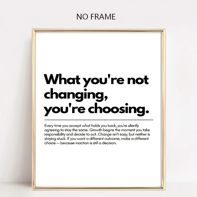 2D Flat, 2D Flat, 1pc Inspirational Canvas Wall Art, 