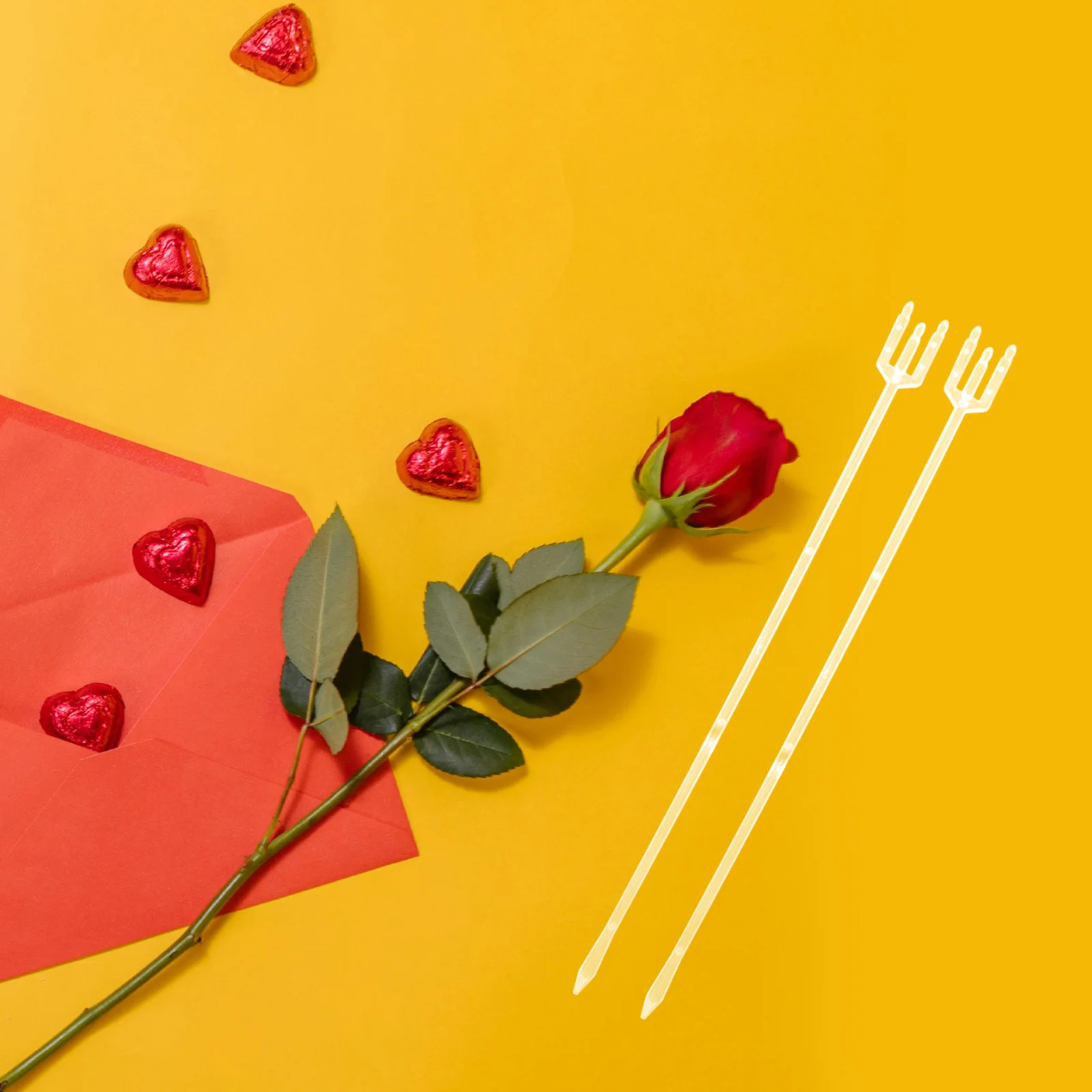 

80pcs 24Cm Transparent Flower Card Holder Reusable Bouquet Clips For Flower Arrangements Wedding Birthday Shower