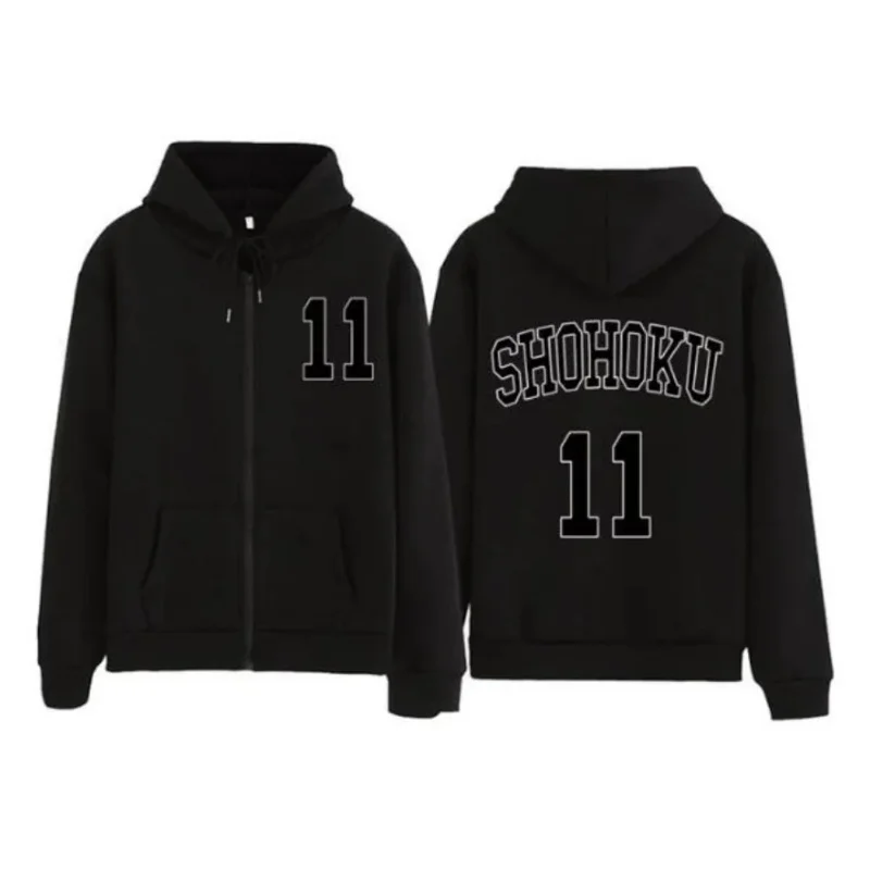 2025 ♥   Sudadera con capucha de Anime japonés nuevos Slam Dunk con cremallera para hombre y mujer, sudadera gráfica Sakuragi Hanamichi, chaqueta con capucha y cremallera para Cosplay ☆ ★