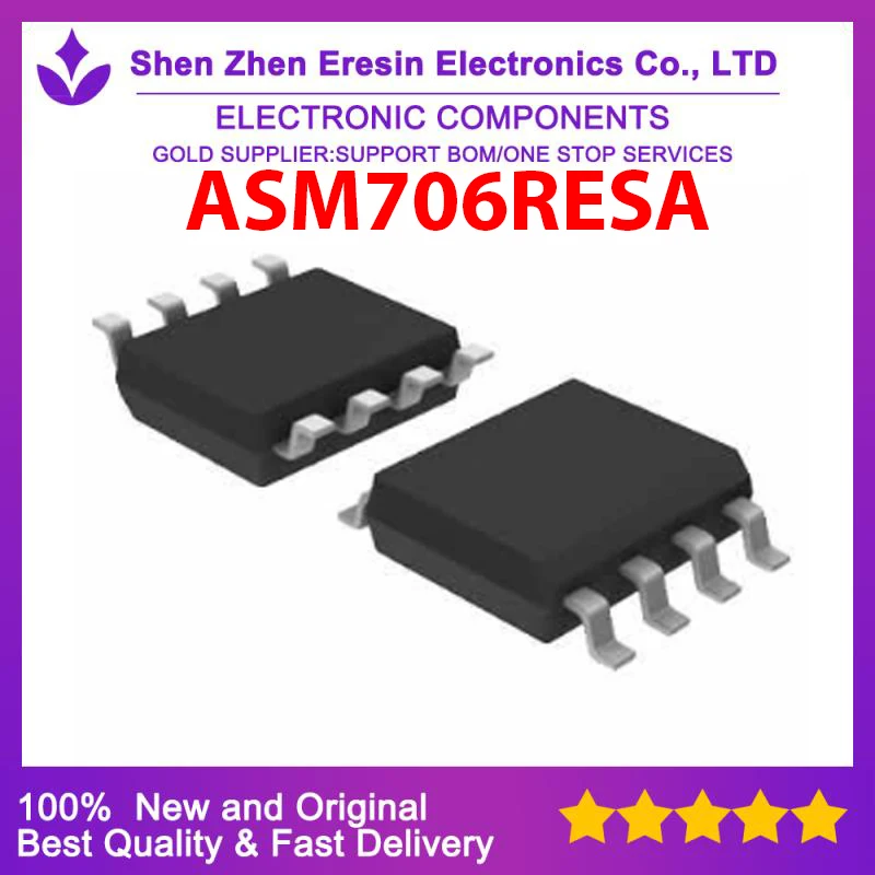 Free shipping  10PCS/LOT    ASM706RESA  SOP8     New and original