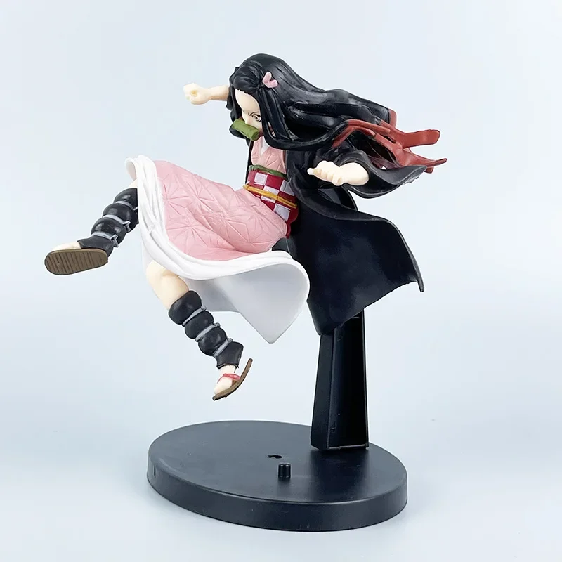 Demon Slayer Anime Kamado Nezuko Kamado Tanjirou PVC Figurka kolekcjonerska Model Zabawka Ozdoby Dekoracyjne Prezent 15CM OPP