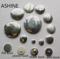 500set Fabric Cloth Covered Button Component DIY Handmade Craft Button Bread Shape Plastic /aluminium shank /flat /wire back