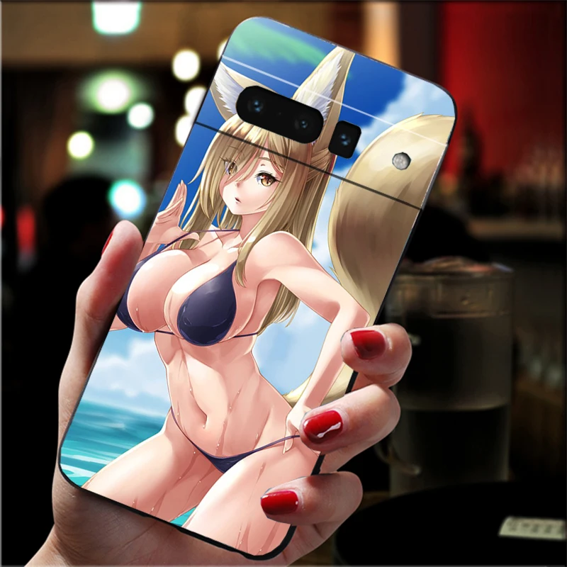 حافظة لهاتف جوجل بيكسل 10 برو XL 9 برو XL 9A 8 7 6 برو بكسل 8A 7A 6A بكسل 8 7 6 5 كارتون أنيمي مثير فتاة #6