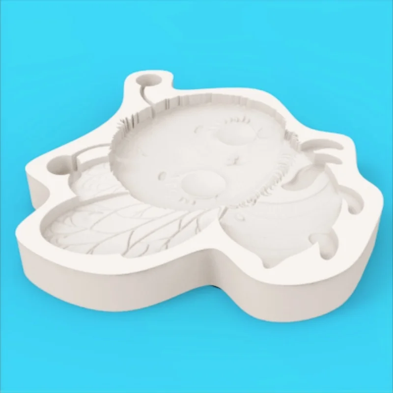 Happy Little Bee Shape Mold Flying Bee Shape Chocolate Fondant Making Silicone Mold view 4