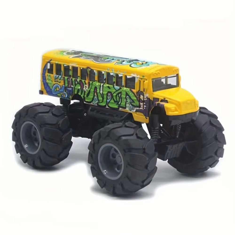 

1:43 Scale School Bus Model Die Cast Metal Big Wheels Pull Back Car Toy Simulation Educational School Bus Vehicles Toys