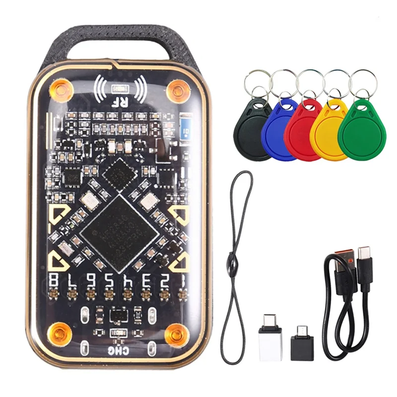 Chameleon Ultra Smart Card Emulator RFID قارئ الشرائح الذكية + 5XUID المفاتيح 125K 13.56M بطاقة فك تشفير NFC الناسخ-ABXK