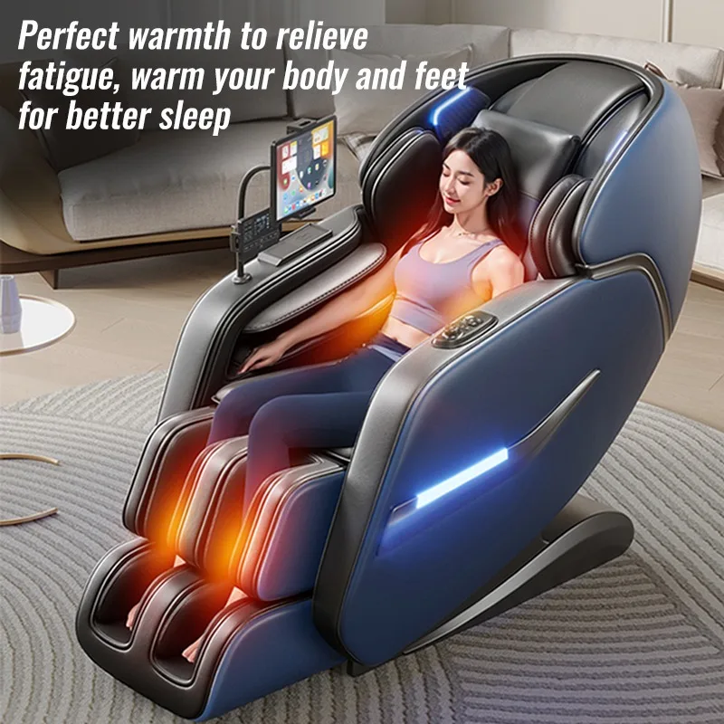 Smart Reclining Massage Chair Voice Control Heated Massaging Full Body Luxury Chairs Dual Core Massage Chair
