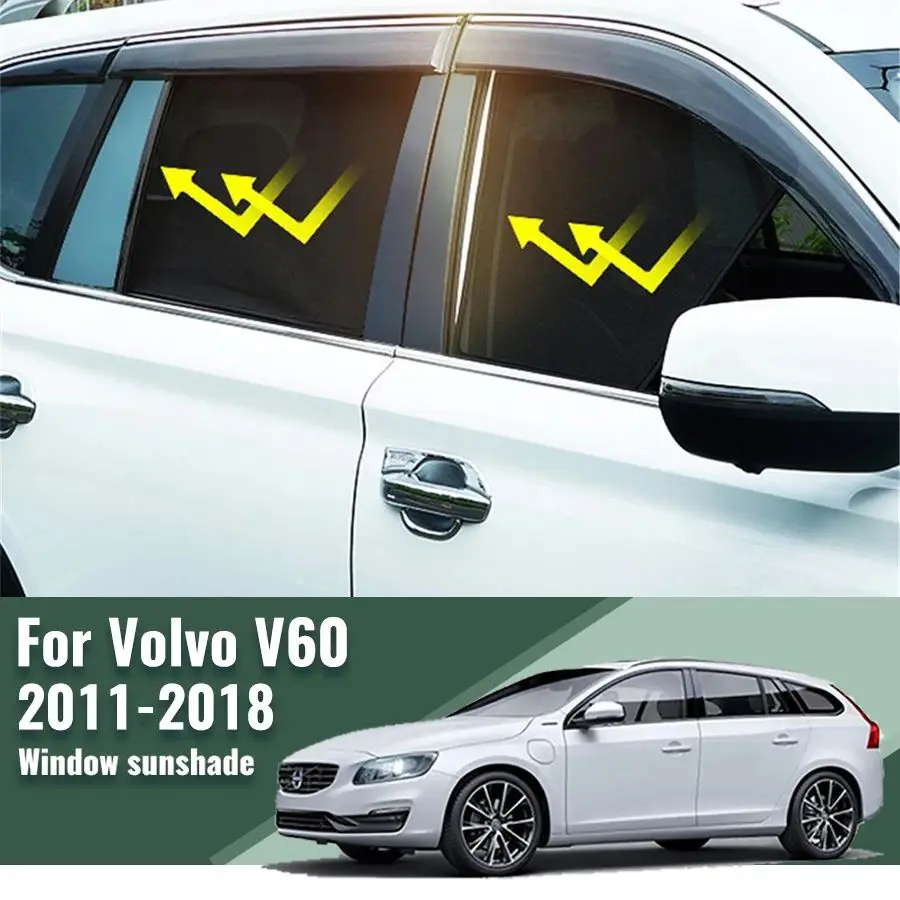 

For Volvo V60 Y20 2011-2018 V 60 Front Windshield Frame Curtain Magnetic Car Sunshade Shield Rear Side Window Sun Shade Visor