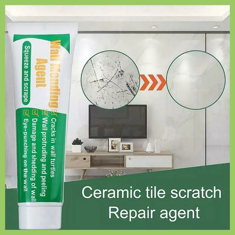 

100G Wall Mending Agent With Scraper Paint Green Plastic Valid Mouldproof Wall Crack Nail Quick-Drying Patch Restore