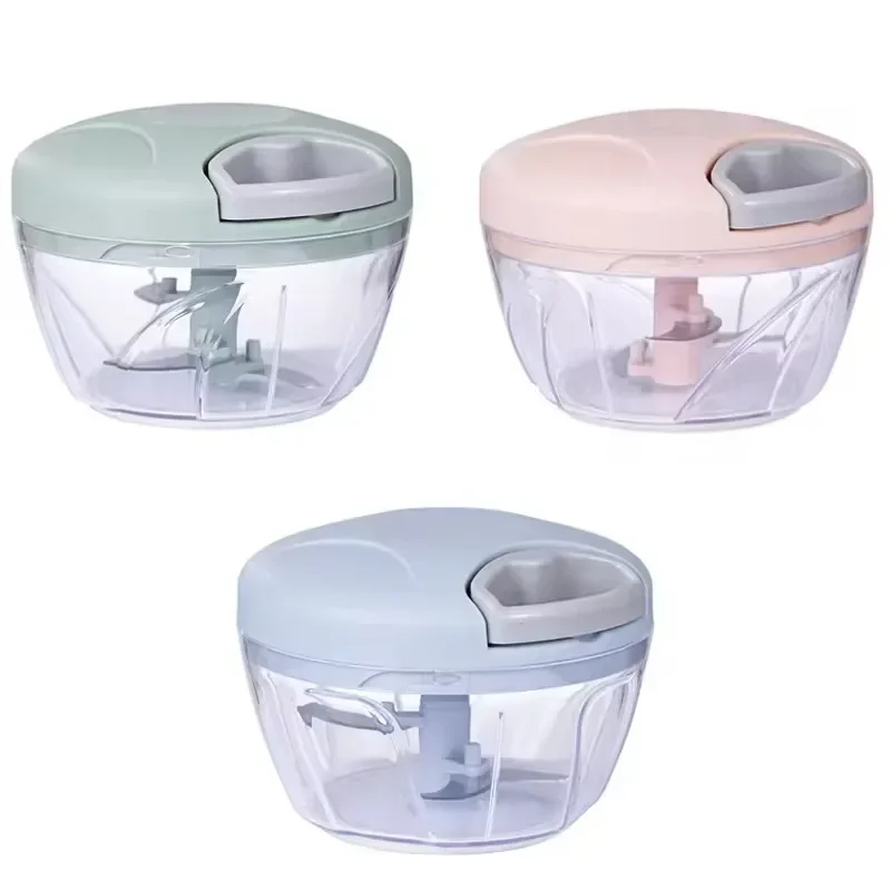 Picadora de ajo de 900ML, trituradora Manual de prensa para herramienta de cocina, molinillo de alimentos y verduras, cortador de cebolla y Chile